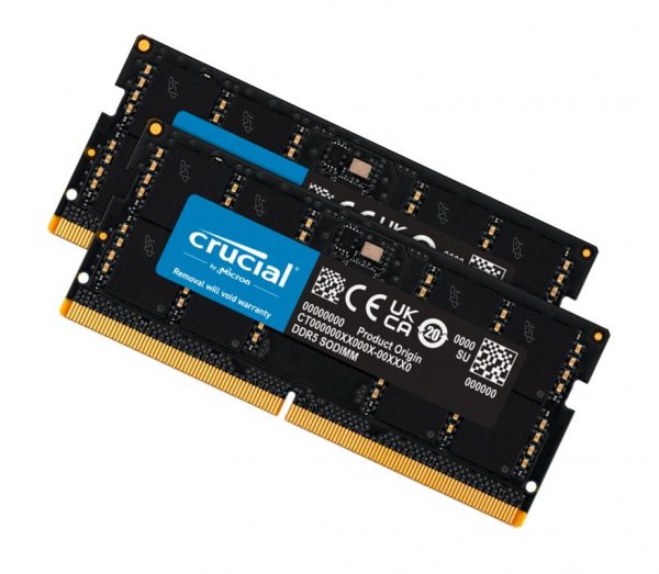 Crucial 16GB (2x8GB) DDR5 SODIMM 4800MHz Notebook Laptop Memory